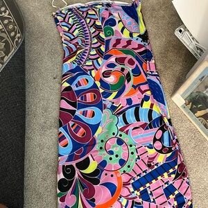 tome collective pleated midi dress Watercolor Pleated Midi Dress